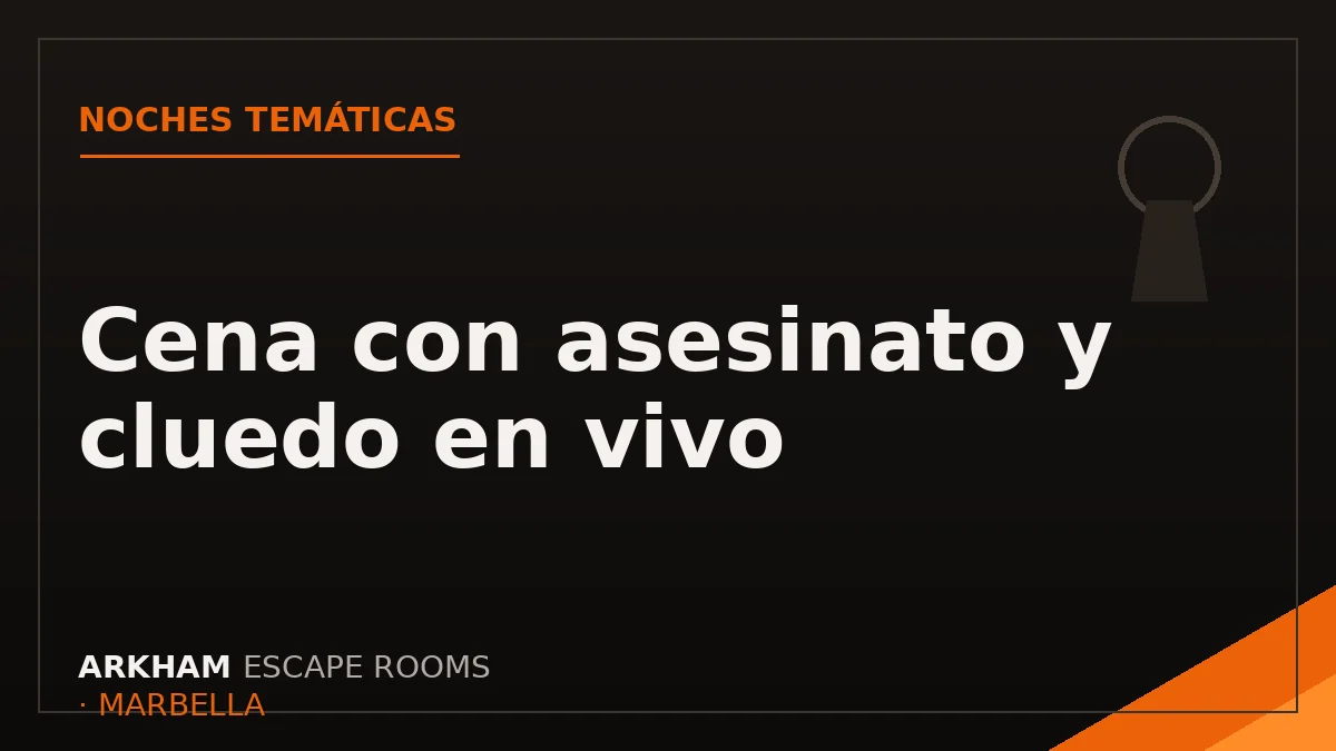 Murder mystery dinners and live Cluedo in Málaga: what they are and how to play
