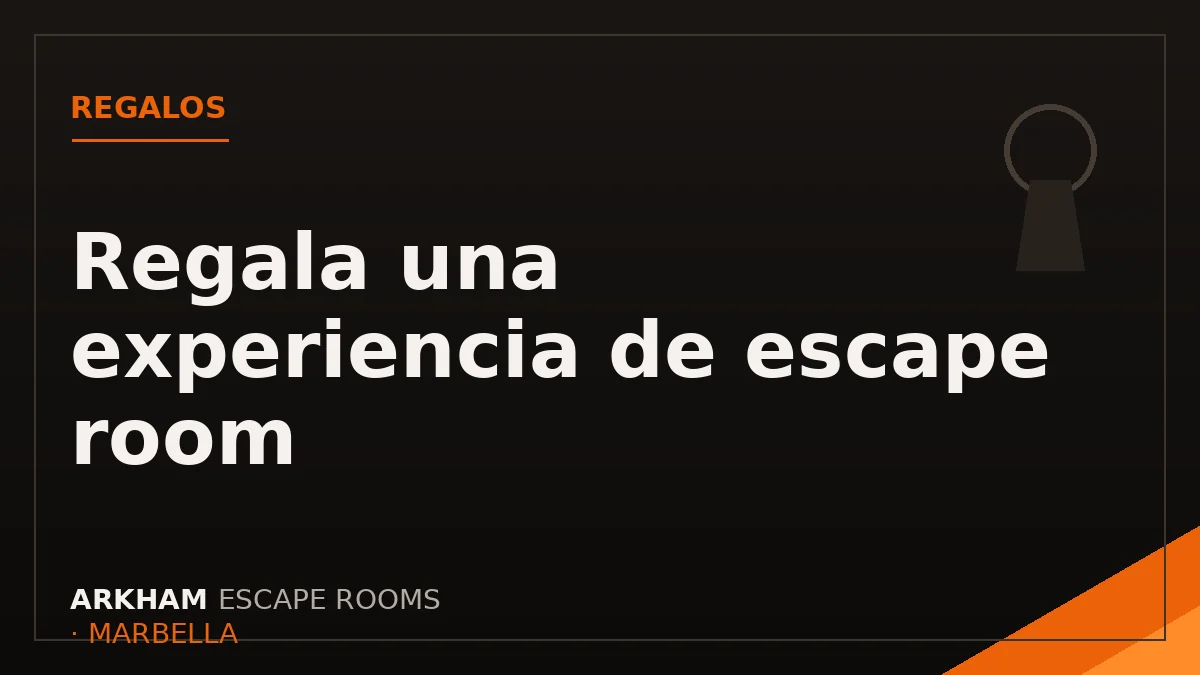 An original gift in Marbella: give an escape room experience